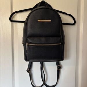 ALDO Black Mini Leather Backpack